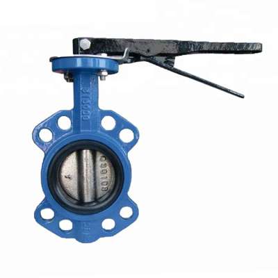 Golden supplier DN100 PN16 EPDM seat handle operated centerline concentric wafer type butterfly valve