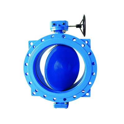 china goods wholesale double flanged eccentric butterfly valve