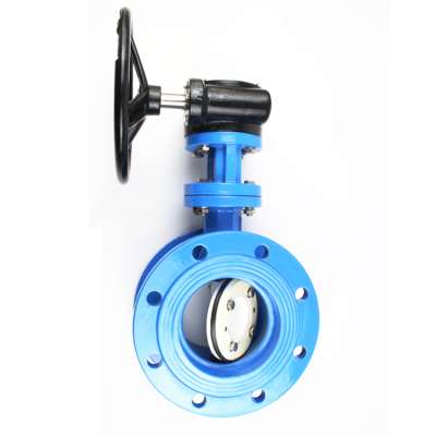 BS AWWA DN150 Flanged Soft Sealing Double Eccentric Butterfly Valve