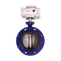 DN 50-300 2''-12'' cast iron body stainless steel disc stem NBR seat  flanged butterfly valve with Pneumatic