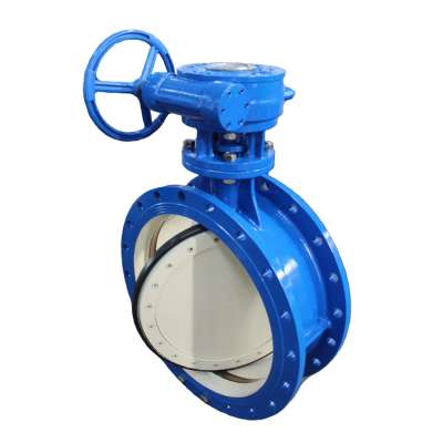 Professional OEM BS DIN AWWA WCB  flange double eccentric butterfly valve