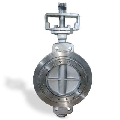 DN350 DN400 WCB 3 three triple eccentric Hard seal butterfly valve