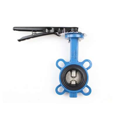 PN16 DI Body DN65 Wafer Type 2.5 Inch ductile iron Butterfly Valve Wafer Type with hand lever